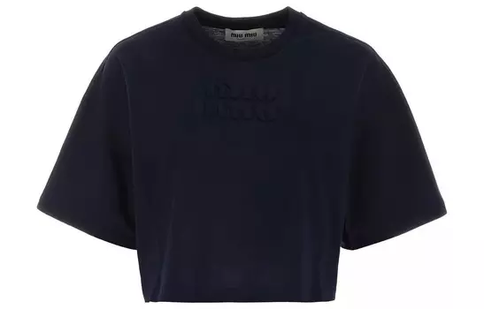 Футболка женская синяя Miu Miu