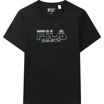 Футболка женская стандартная черная Fila