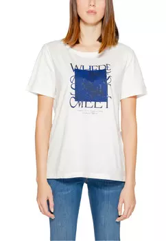 Футболка женская Street One из хлопка и модала с принтом, белый