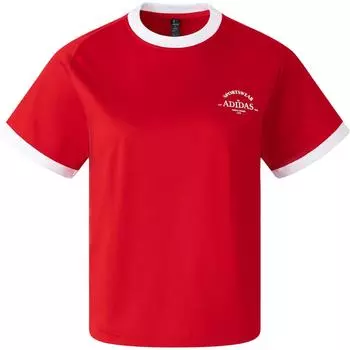 Футболка женская светло-алая Adidas, Light Scarlet