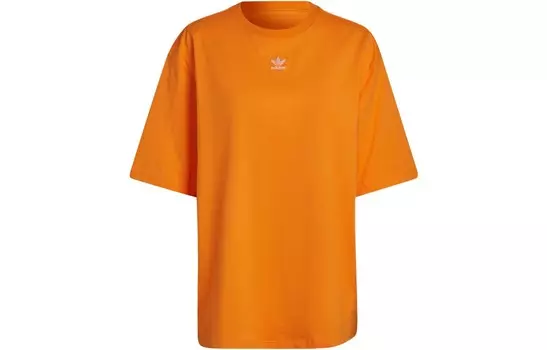 Футболка женская светло-оранжево-желтая Adidas Originals