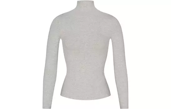 Футболка женская светло-серая/светло-серая Skims