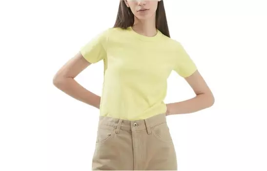 Футболка женская светло-желтая Uniqlo