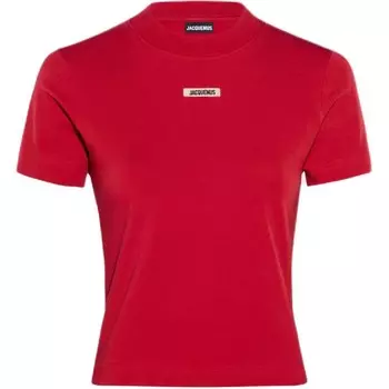 Футболка женская темно-красная Jacquemus