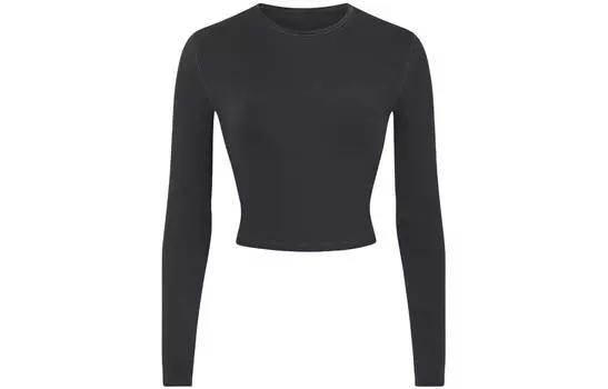 Футболка женская темно-серая Skims