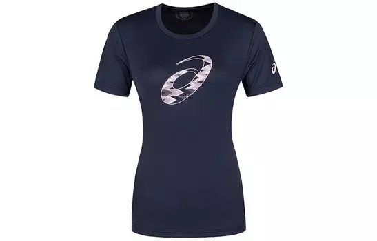 Футболка женская темно-синяя Asics