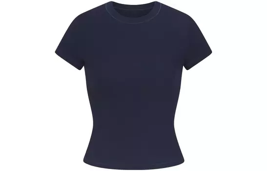 Футболка женская темно-синяя Skims