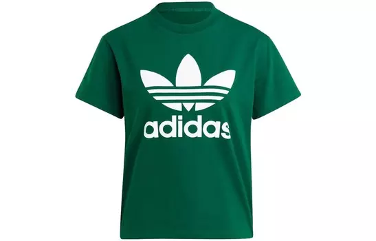 Футболка женская темно-зеленая Adidas Originals