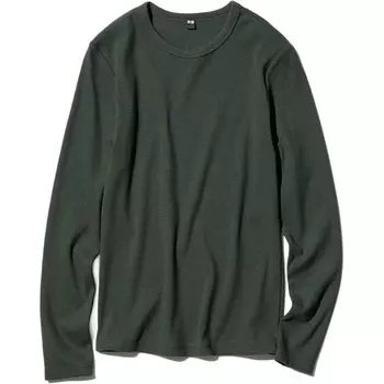 Футболка женская темно-зеленая Uniqlo