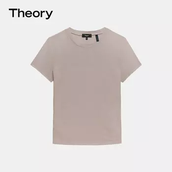 Футболка женская Theory с круглым вырезом и короткими рукавами, серый