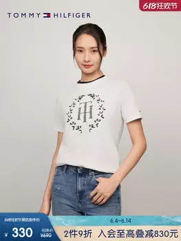 Футболка женская Tommy Hilfiger повседневная, белый