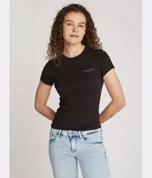 Футболка женская Tommy Jeans облегающая, черный