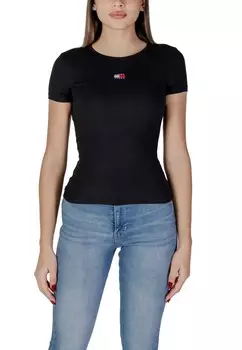 Футболка женская Tommy Jeans облегающего кроя, черный