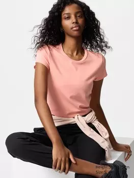 Футболка женская Uniqlo, цвет 12 розовый