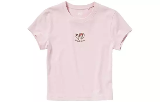 Футболка женская Uniqlo, пастельно-розовый