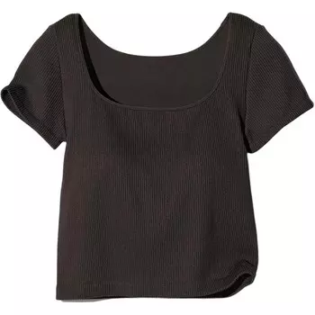 Футболка женская Uniqlo, темно-коричневый