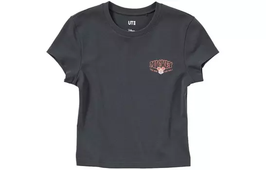 Футболка женская Uniqlo, темно-серый