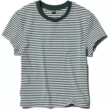 Футболка женская Uniqlo, темно-зеленый