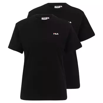 Футболка женская, упаковка 2 шт. Удобная посадка. FILA, цвет schwarz