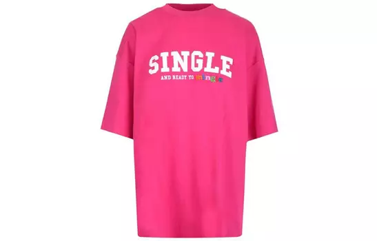 Футболка женская Vetements с принтом, розовый