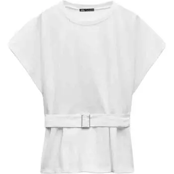 Футболка женская ZARA, белый