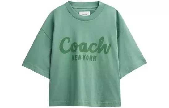 Футболка женская зеленая Coach