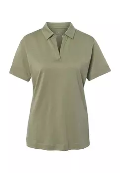 Футболка Зума, воротник-поло, V-образный вырез, женская Adagio, хаки