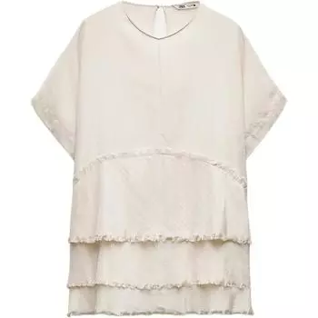 Футболка ZW Series Regular для женщин ZARA, белый