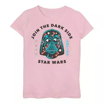 Футболка «Звездные войны: Дарт Вейдер, присоединяйся к темной стороне» для девочек 7–16 лет, Звездные войны, Галактика Licensed Character