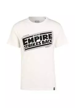 Футболка Звездные войны Империя наносит ответный удар с классическим круглым вырезом Re:Covered, белый