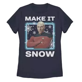 Футболка «Звездный путь юниоров: новое поколение Picard Make It Snow» Licensed Character