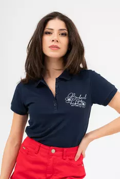 Футболкас воротником Budmil, синий