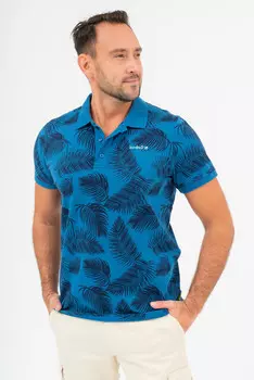 Футболкас воротником Budmil, синий