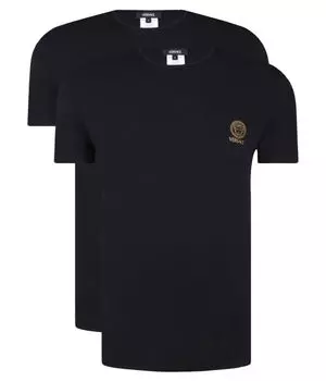 Футболки 2 шт. Slim fit Versace, черный