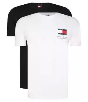 Футболки 2 шт tjm slim 2pack s/s flag dna Slim fit Tommy Jeans, белый