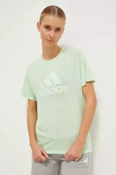 Футболки adidas, зеленый