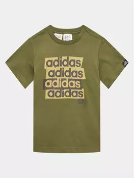 Футболки Adidas, зеленый