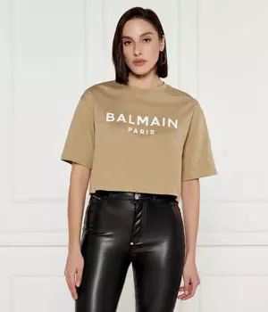 Футболки Cropped fit Balmain, желтый