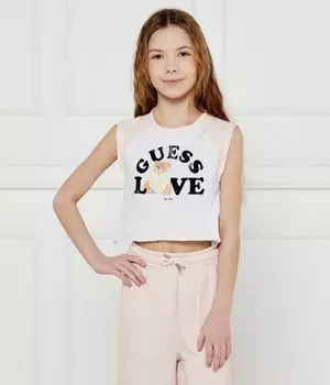 Футболки Cropped fit Guess, белый