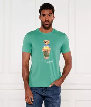 Футболки Custom slim fit Polo Ralph Lauren, зеленый