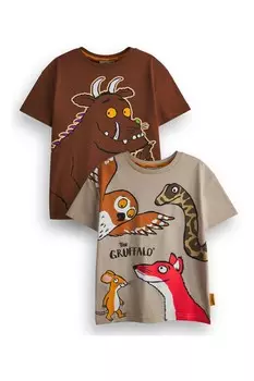 Футболки gruffalo для мальчиков, 2 шт в упаковке Vanilla Underground, коричневый
