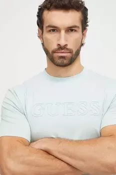 Футболки Guess, бирюзовый