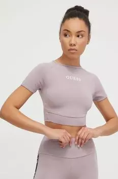 Футболки Guess, фиолетовый