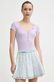 Футболки Guess, фиолетовый