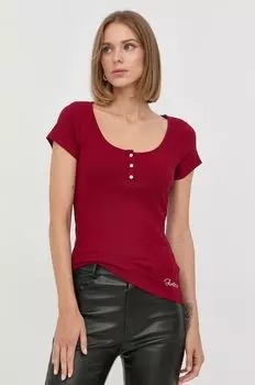 Футболки Guess, гранат