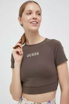 Футболки Guess, коричневый