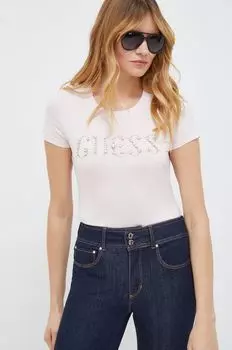 Футболки Guess, розовый
