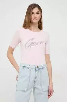 Футболки Guess, розовый
