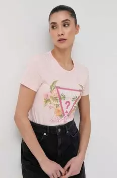 Футболки Guess, розовый