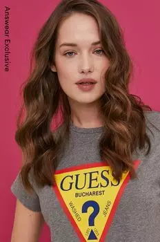 Футболки Guess, серый